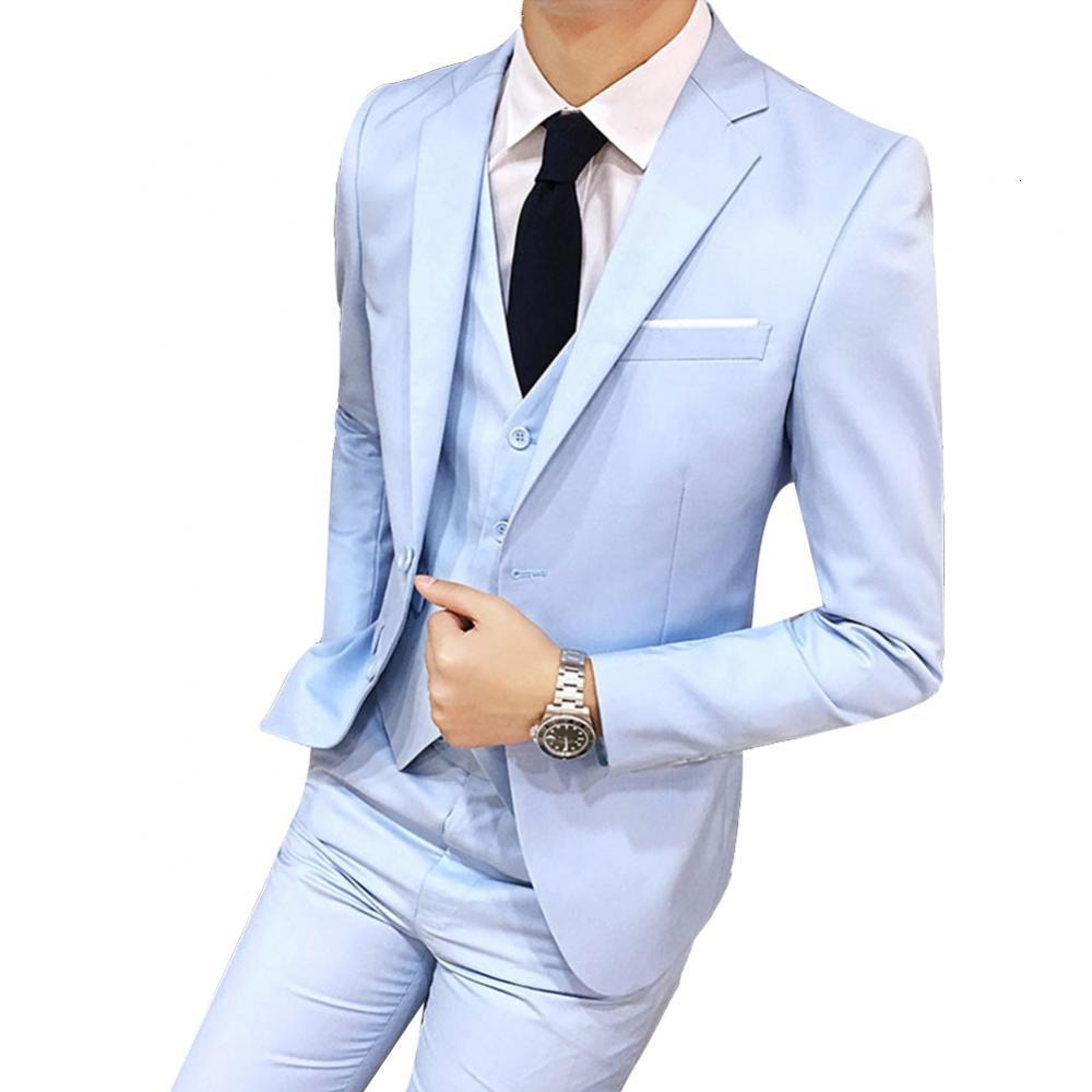 Men's Suits Blazers Three-piece Plus Size Wedding Business Men Formal Suit Vest Blazer Pants Set 230427