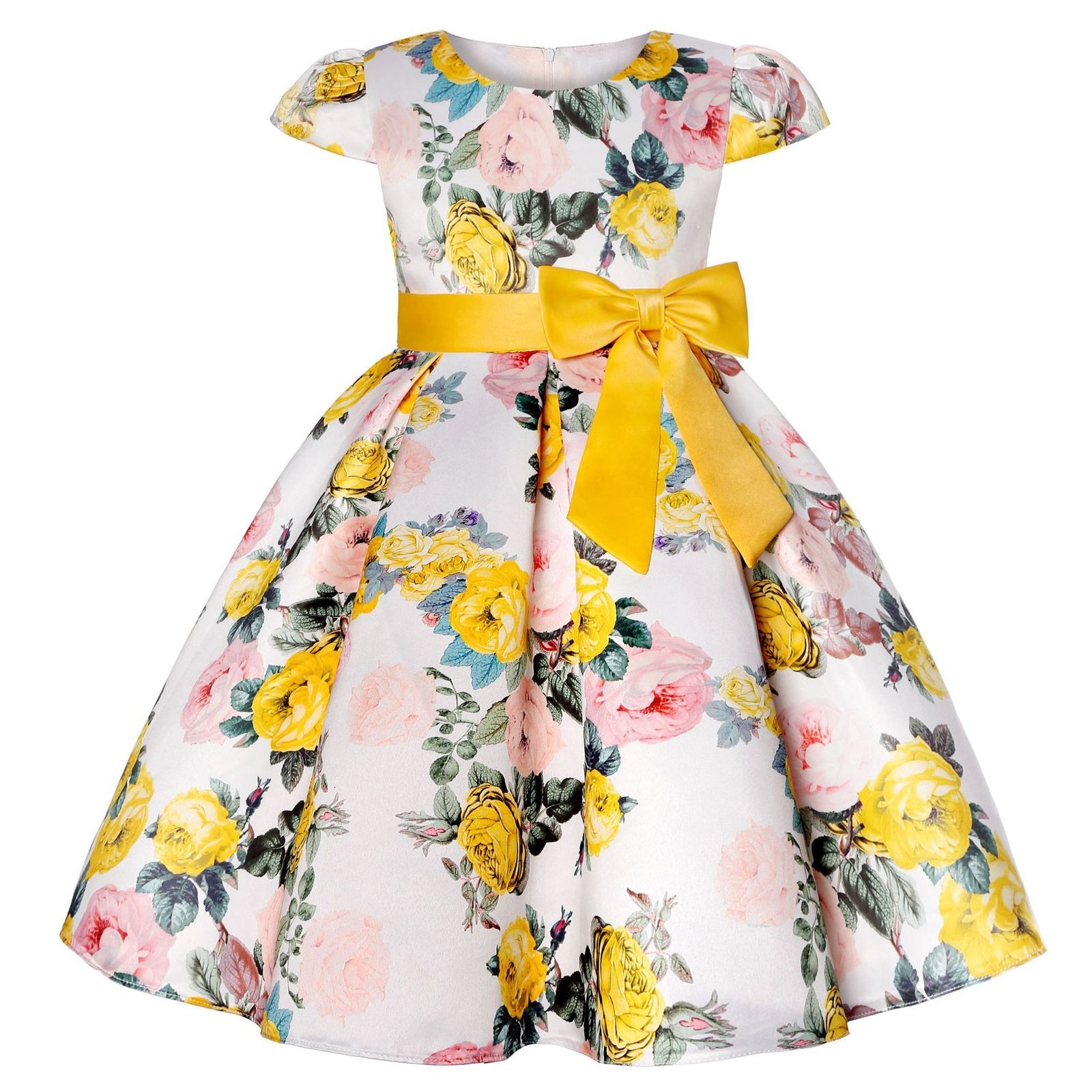 Girl's Dresses Gaun Pesta Putri Kasual Elegan Bunga Anak Perempuan Baru Baju Anak anak Bayi Pernikahan Ulang Tahun Natal 230426