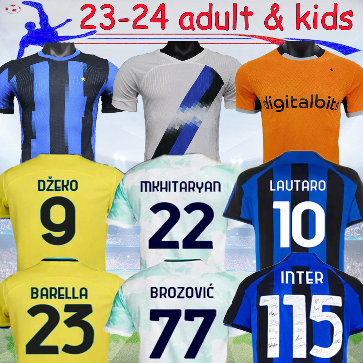 2023 2024 INTERS 115th LAUTARO LUKAKU soccer jerseys BARELLA MILAN J. CORREA 23 24 football shirt CALHANOGLU GAGLIARDINI Men Kids Kit uniform tops 16-4XL, 22-23 away fans
2023 2024 INTERS 115th LAUTARO LUKAKU soccer jerseys BARELLA MILAN J. CORREA 23 24 football shirt CALHANOGLU GAGLIARDINI Men Kids Kit uniform tops 16-4XL, 22-23 away fans