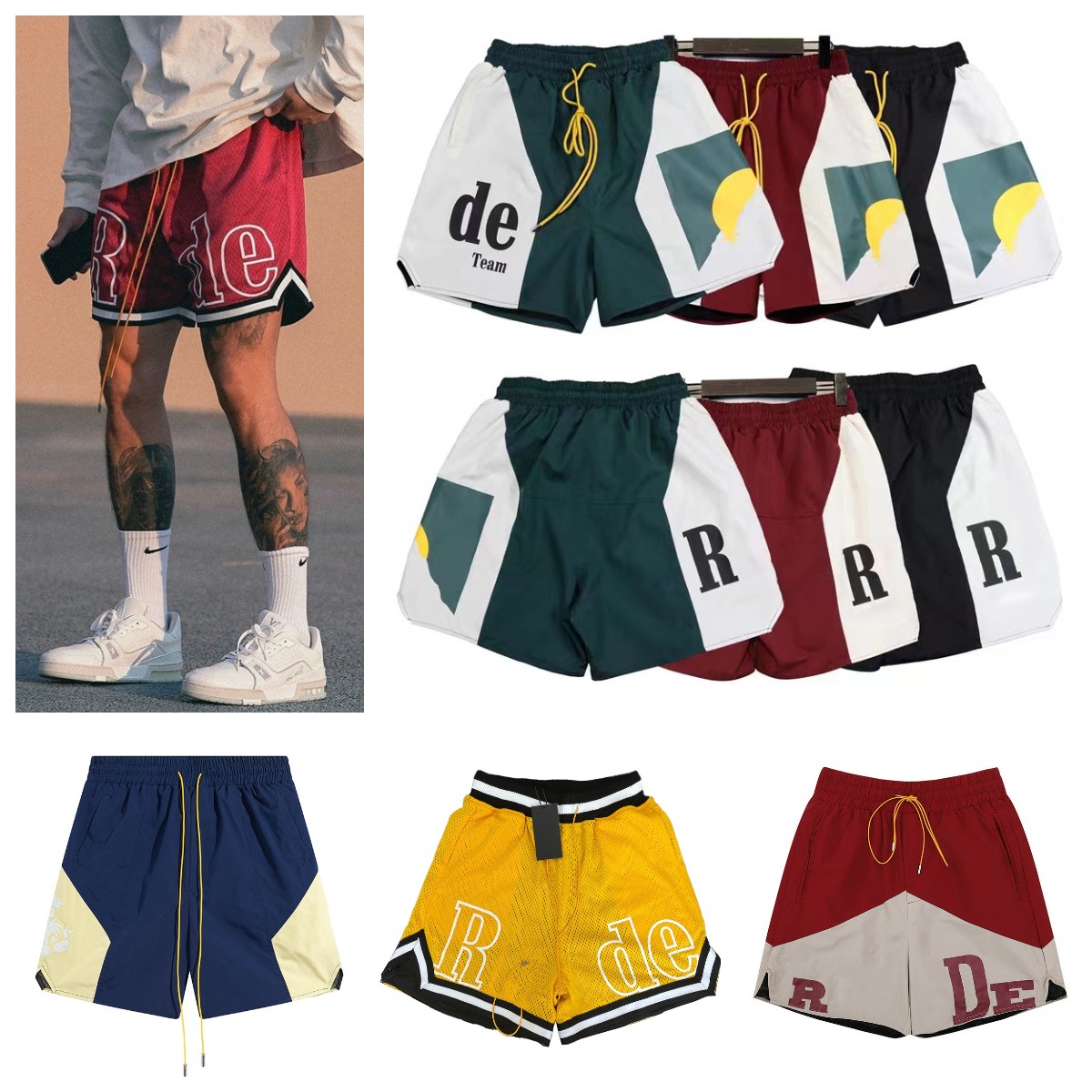 Designer Mens Shorts Summer limited rhudes swim short sports training beach pants knee length hip hop high street womens elastic waist workout Pants RH, 20
Designer Mens Shorts Summer limited rhudes swim short sports training beach pants knee length hip hop high street womens elastic waist workout Pants RH, 20