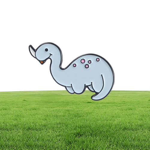 European Unisex Rabbit Fox Frog Penguin Dinosaur Shaped Brooches Pins Cartoon Alloy Animal Series Paint Badge Backpack Swea