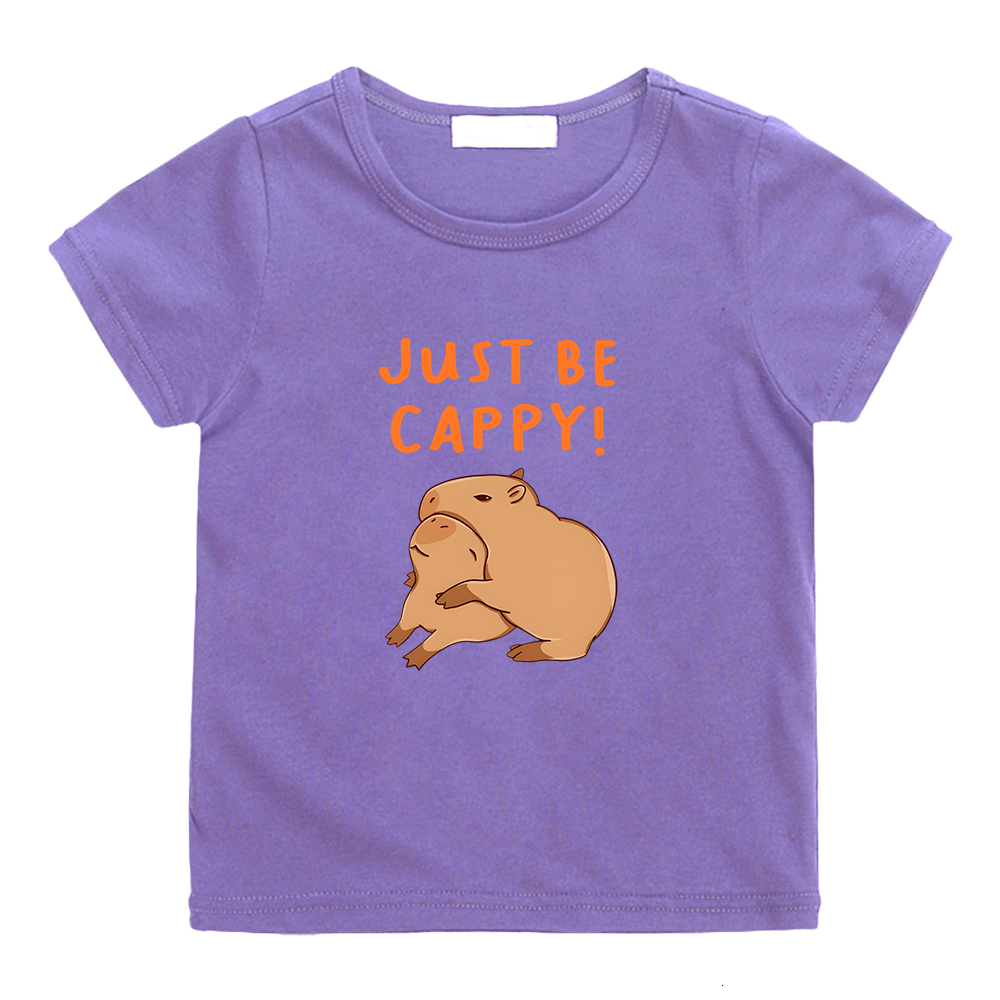 T-shirts Capybara High Street Anime T-shirts Cute Graphic Manga Tshirt Oversized/large 100% Cotton Boys/girls Tee-shirt T Shirt 230427