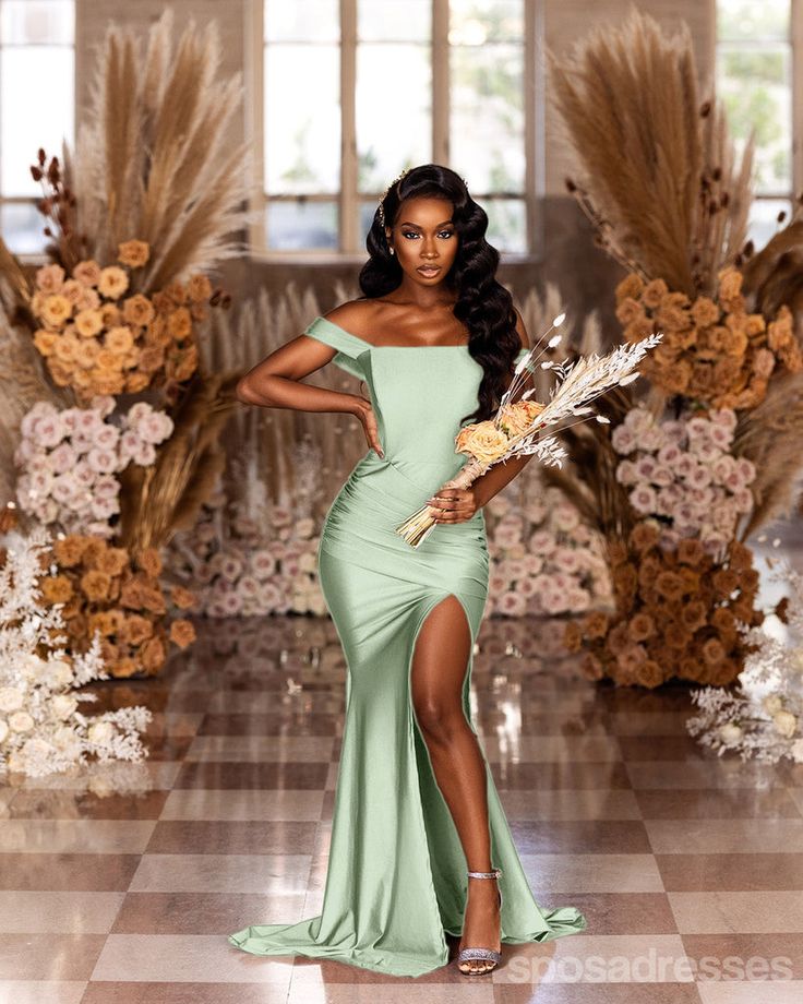 Modest Mermaid Bridesmaid Dresses One Shoulder Guest Gowns Prom Dress Vestido de Novia Custom Made Women Formal Dress