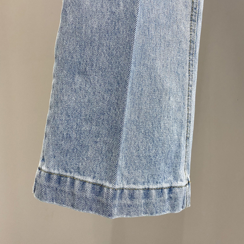 Women's Jeans Autumn High Waist Jeans For Women Double Pockets Korean Fashion Casual Denim Pants Jeans Washed Loose Flare Jeans 230427