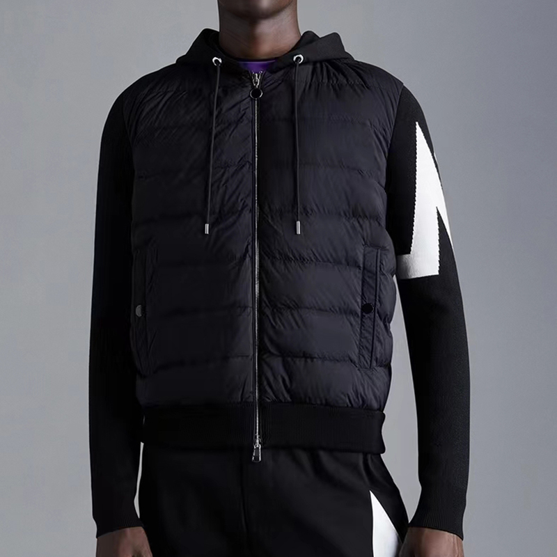2023 New mens knitted hooded down jacket Arm Letter Design casual coat Brand Designer jackets Size S--XXL, Black
2023 New mens knitted hooded down jacket Arm Letter Design casual coat Brand Designer jackets Size S--XXL, Black