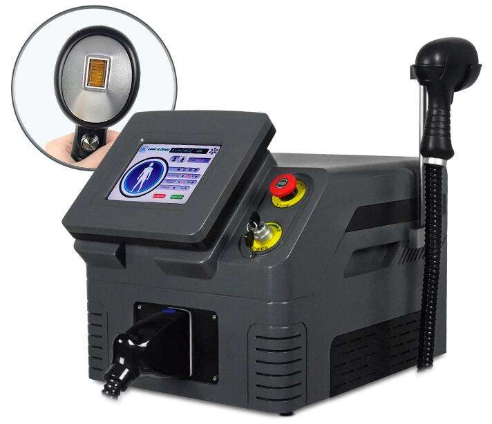 Fashionable Black Desktop Hair Removal Follicle Damage Permanent Depilation 808 Diode Laser Skin Firming Salon with Ice Point Skin Cooling System