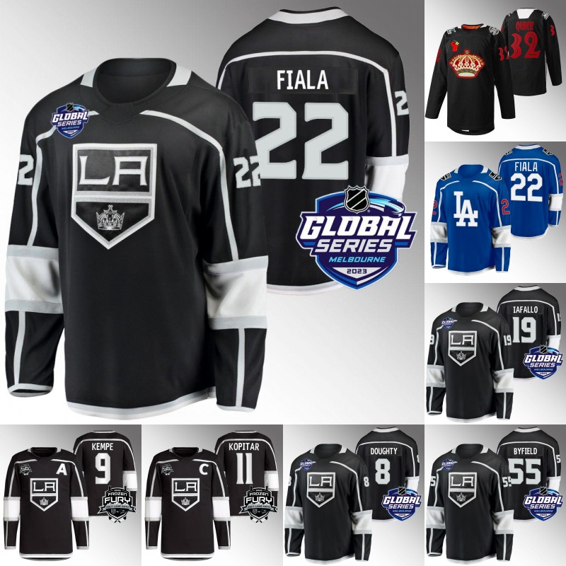 2023 Global Series Home Jersey Frozen Fury Kevin Fiala Anze Kopitar Joonas Korpisalo Pheonix Copley Sean Walker Drew Doughty Tobias Bjornfot Alex Laferriere, Mens s-xxxl blue
2023 Global Series Home Jersey Frozen Fury Kevin Fiala Anze Kopitar Joonas Korpisalo Pheonix Copley Sean Walker Drew Doughty Tobias Bjornfot Alex Laferriere, Mens s-xxxl blue