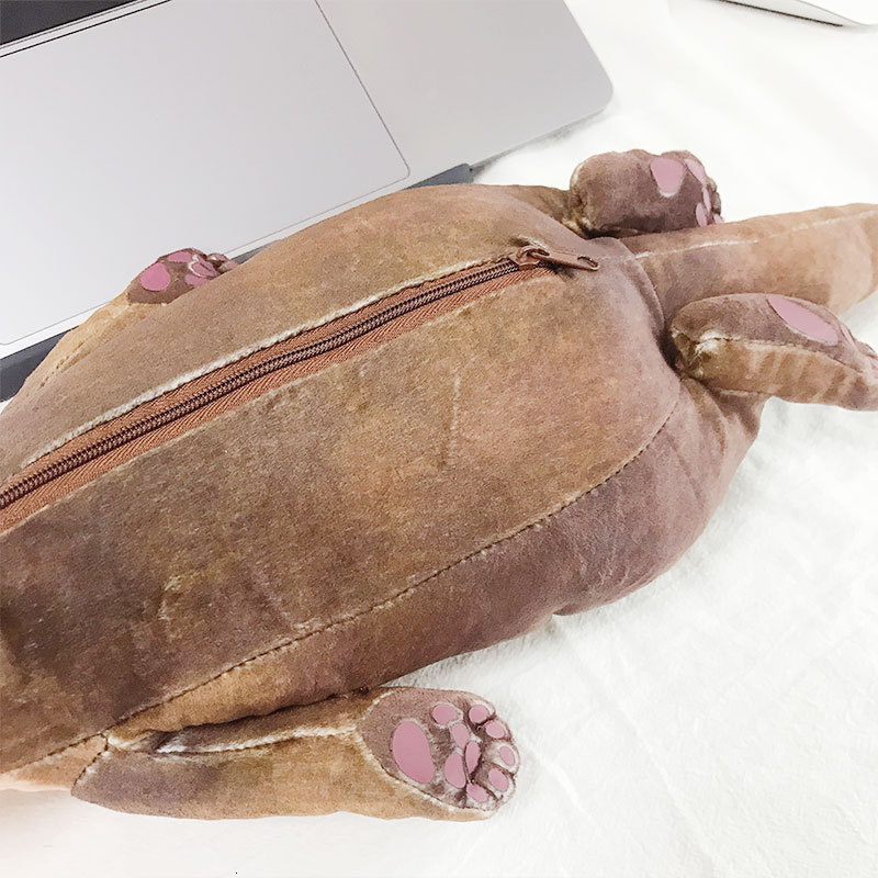 Plush Dolls 40cm Cute Otter Stuffed Cotton Pencil Case Wrist Pad Pillow Soft Toy Sea Animal Doll Kids Gifts 230427