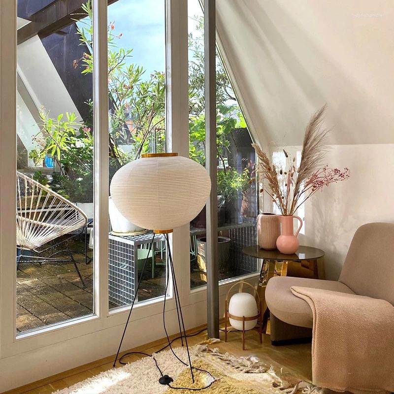 Lamps Floor Japanese-Style Simple Xuan Paper Tome Lamp Living Room Bedroom Retro Artistic Design
