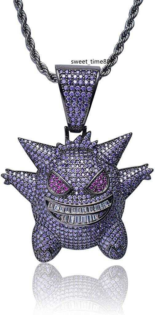 Sping Jewelry Gengar Purple Cubic Zirconia Hip Hop Pendant Necklace for Fans Classic Collection
Sping Jewelry Gengar Purple Cubic Zirconia Hip Hop Pendant Necklace for Fans Classic Collection