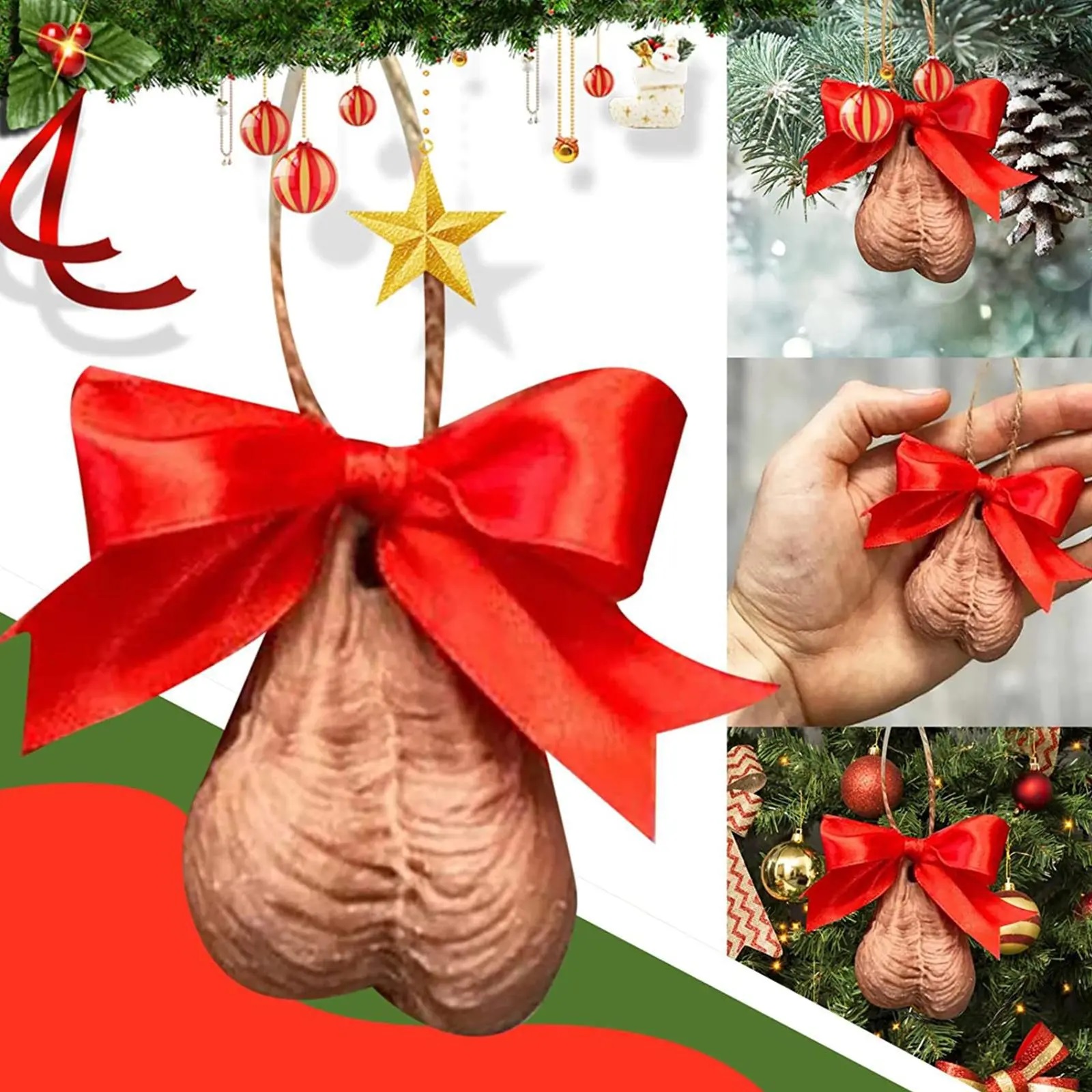 Christmas Decorations Funny Ballballs 2D Flat Tree Ornament Decor Hanging Home Holiday Decoration