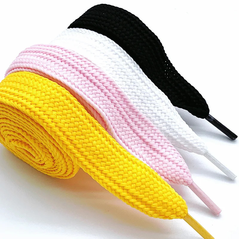 Shoe Parts Accessories 20mm Extro Wide Width Double Layer Shoes Laces Sneaker Solid Color Flat Strings Queen Force Shoelaces Cord 231127