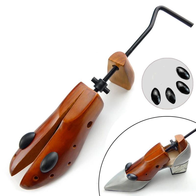 Shoe Parts Accessories Drop 1pcs 2Way Wooden Tree For Men and Women Shoes Expander djustable Stretcher Shaper Rack Sawol 231127