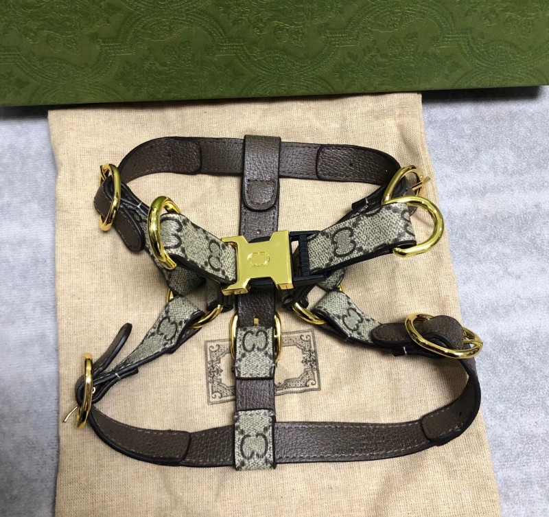 Combo Dog Harness and Leash Set Adjustable Durable Pet Collars with Dog Leashes for Small Medium Large DogsIncludes a Poop Bag Holder