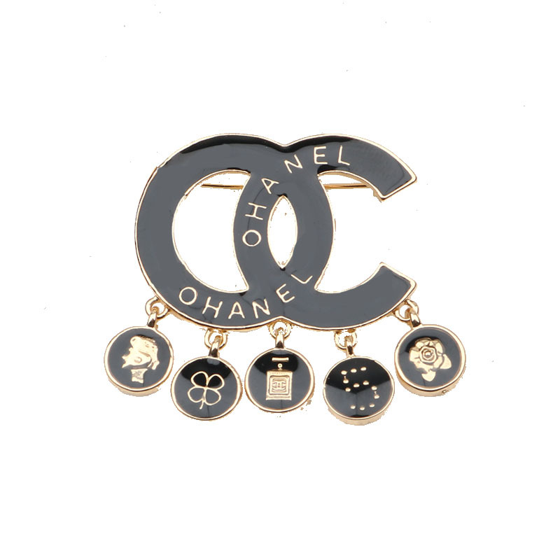 Women Men Designer Brand Letter Brooches Crystal Rhie Jewelry Brooch Tassels Pin Marry Christmas Party Accessorie Gifts