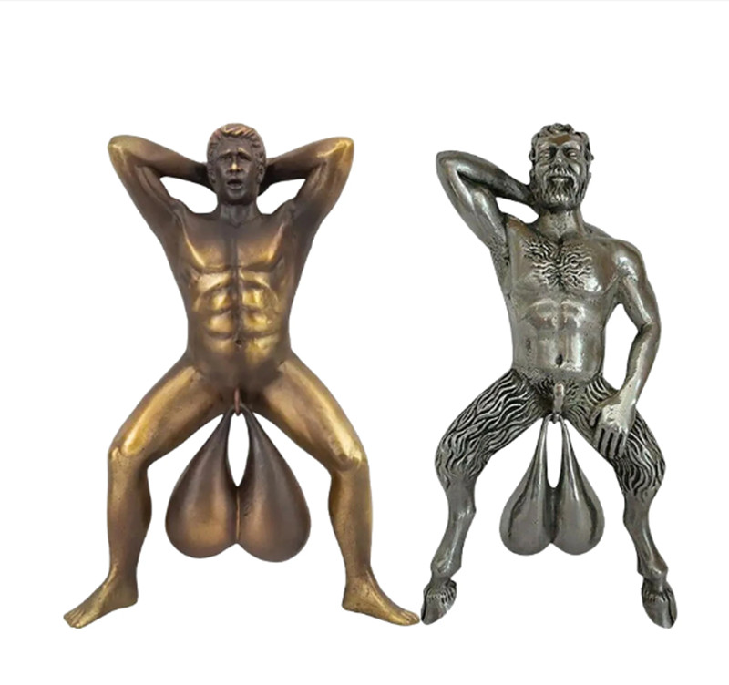 Decorative Objects Figurines Creative Spoof Doorbell Sounds Funny Home Door Bell Knocker Resin Handicraft Pendant Wall Decor Hanging