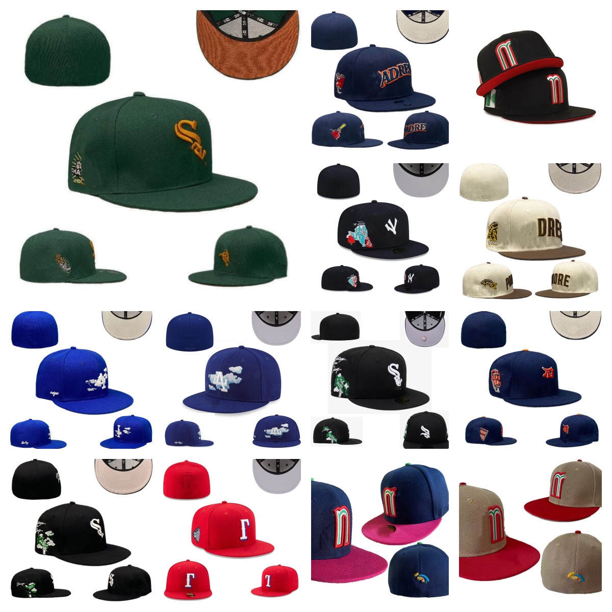 2024 Fitted Designer Baseball Football Flat Casual Caps Letter Embroidery Cotton All Teams Sport World Patched Full Closed Ed Hats Mix Order 7-8 Size 03