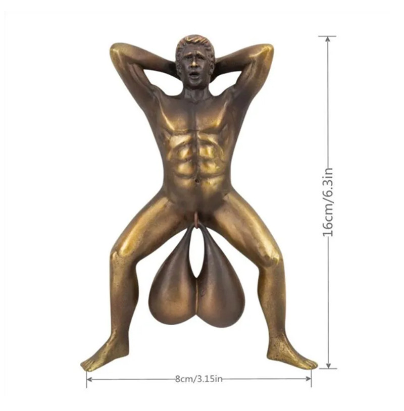 Decorative Objects Figurines Creative Spoof Doorbell Sounds Funny Home Door Bell Knocker Resin Handicraft Pendant Wall Decor Hanging