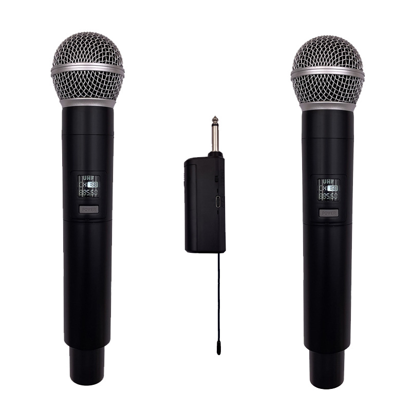 Wireless Universal Microphone Microphone Live Sound Card Amplifier Mixer Professional Handheld Dynamic Mic Karaoke System Micphone with Receiver
