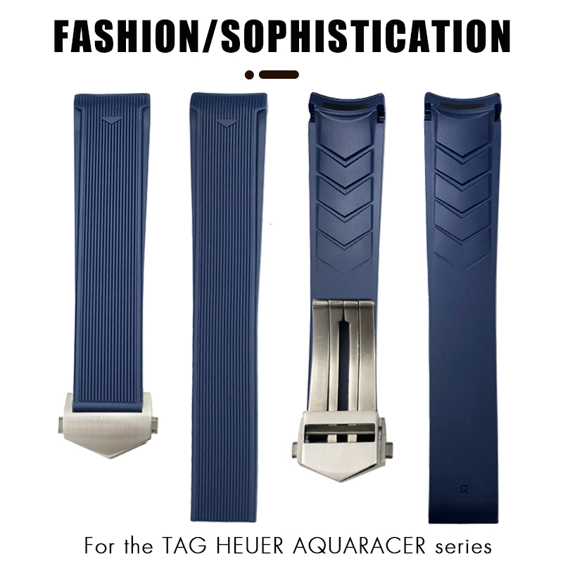 Watch Bands 20mm 22mm Rubber SilICONe Strap Fit fo AQUARACER 300 WAY201A WAY211C Black Blue Brown Accessories 230426