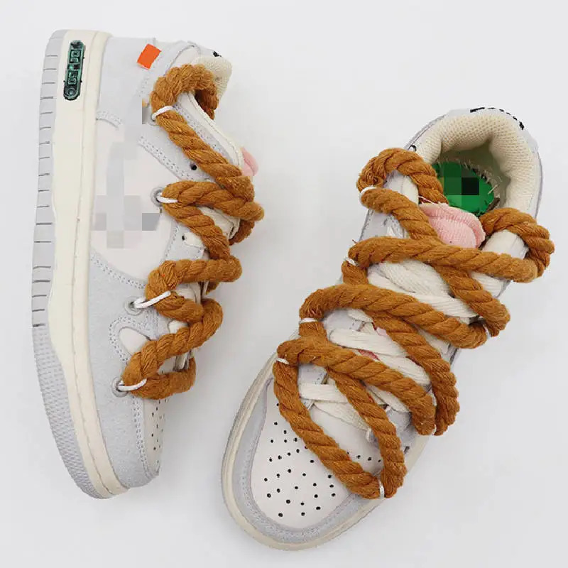 Shoe Parts Accessories Fashion 10MM Width Round Linen Shoelaces for Sneakers Suitable Board Shoes Canvas A AJ Rope Sport Shoelace Decoration 231127