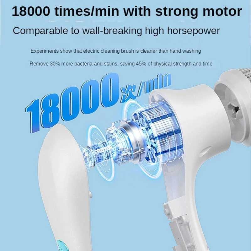 5 in 1 Electric Cleaning Handheld Kitchen Bathroom Wash Brush WaterProof Sink Clean Tool Multifunctional Bathtub Cleaner