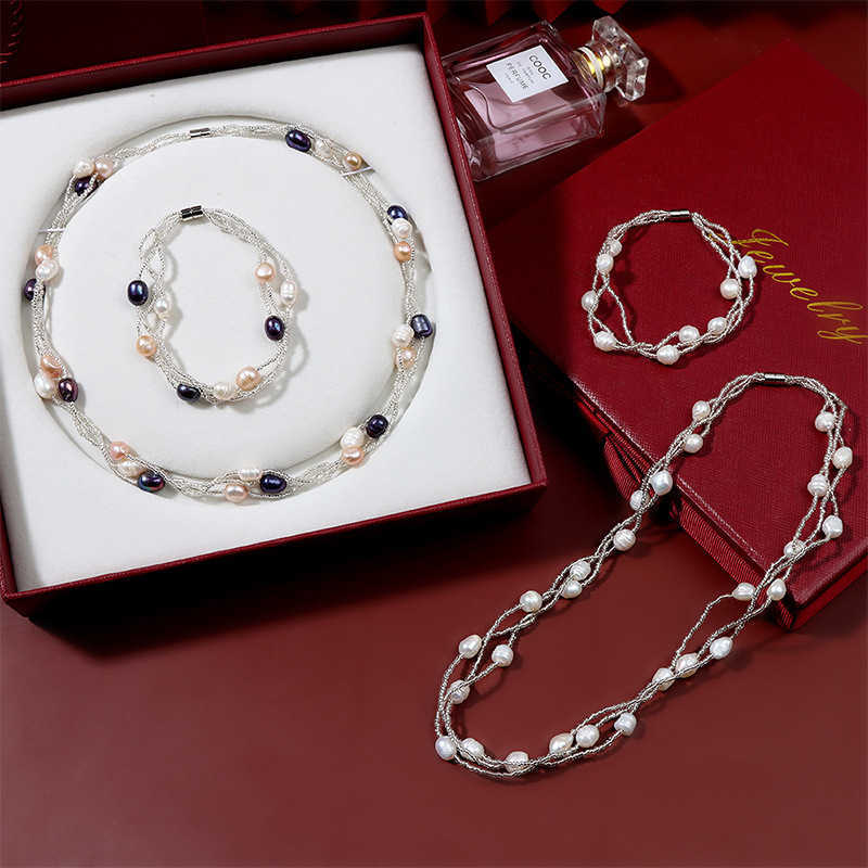 Pendant Necklaces Dome Cameras 2021 Fashion Women Necklace Multicolor Small Rice Baroque Beaded Natural Freshwater Pearl Necklace Short Choker Collare
