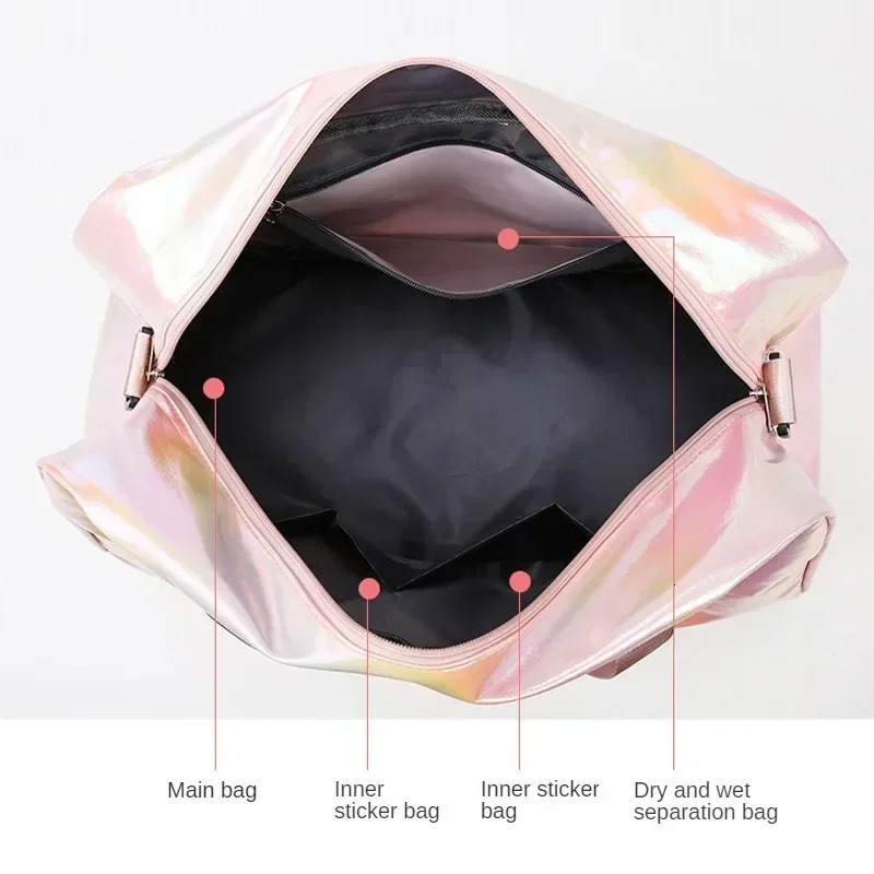 Outdoor Bags Large Capacity Travel Waterproof Tote Handbag Duffle Women Yoga Fitness with Shoe Compartment 231128