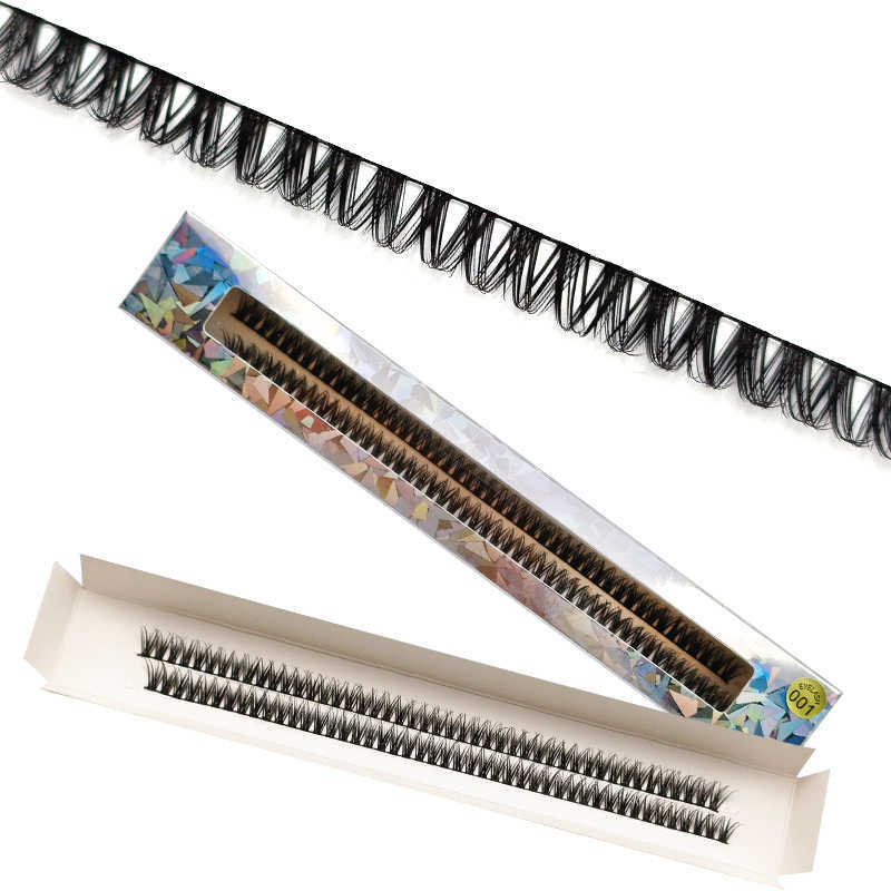 3 PCFalse Eyelashes Hand Made Eyelash Extension Segmented Lashes Dramatic Lash Bundles Soft Ribbon Strip Eyelashes Makeup transparent terrier Lashes Z