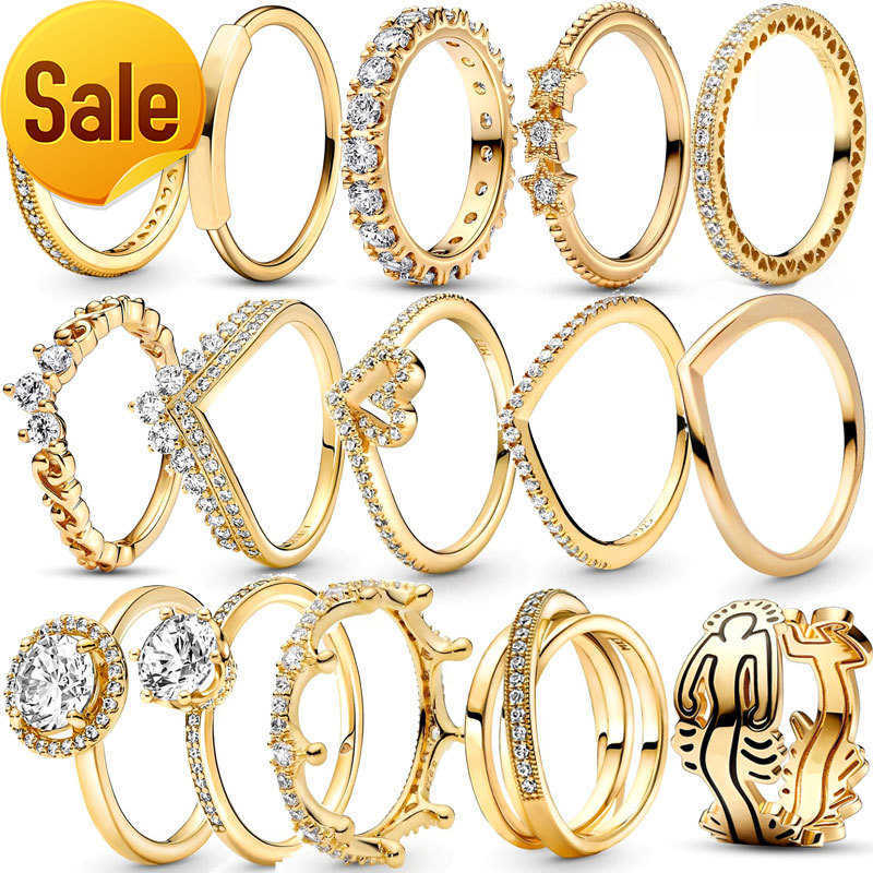925 Silver Women Fit Pandora Ring Original Heart Crown Fashion Rings Gold Plated Zircon Sparkling Princess bone
925 Silver Women Fit Pandora Ring Original Heart Crown Fashion Rings Gold Plated Zircon Sparkling Princess bone