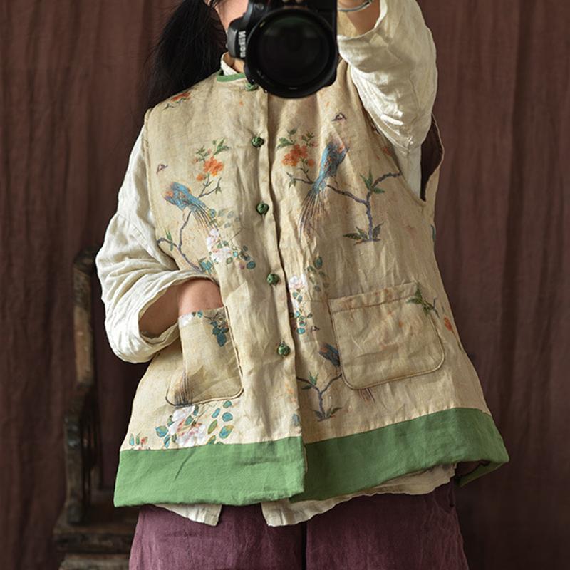 Vests Johnature Women Vintage Autumn Vests Button Coats Print Floral Linen 2023 New Sleeveless Linen ONeck Warm Pockets Women Vests, Yellow
Vests Johnature Women Vintage Autumn Vests Button Coats Print Floral Linen 2023 New Sleeveless Linen ONeck Warm Pockets Women Vests, Yellow