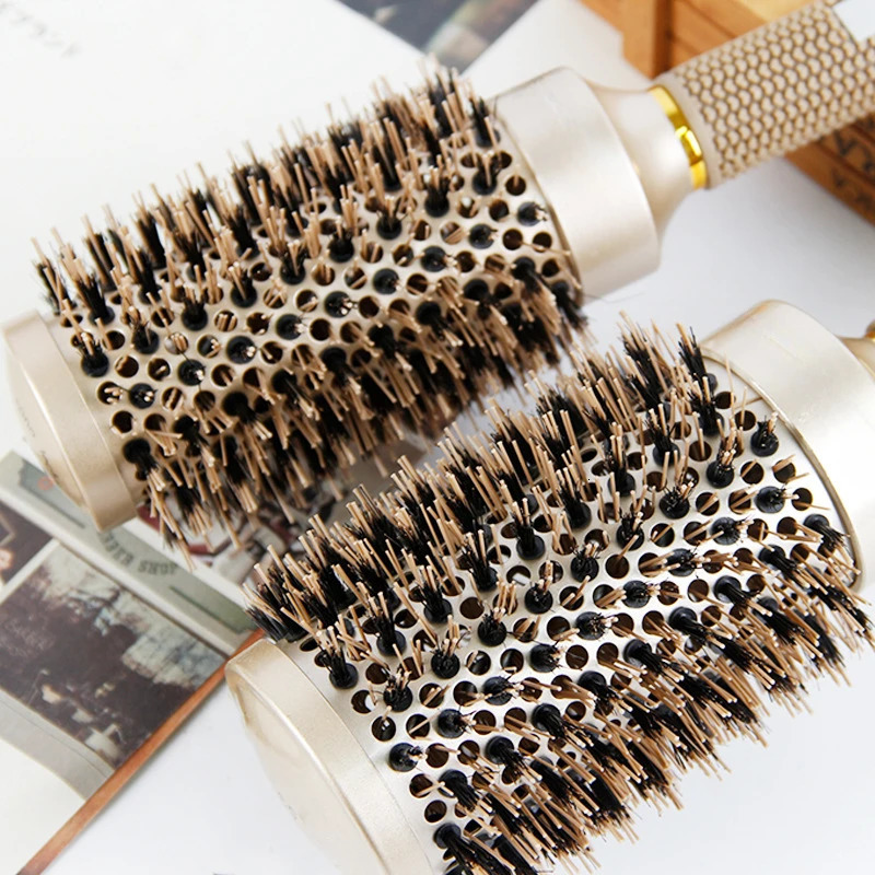 Hair Brushes 4 Sizes Professional Salon Styling Tools Round Hair Comb Hairdressing Curling Hair Brushes Comb Ceramic Barrel Comb 231128