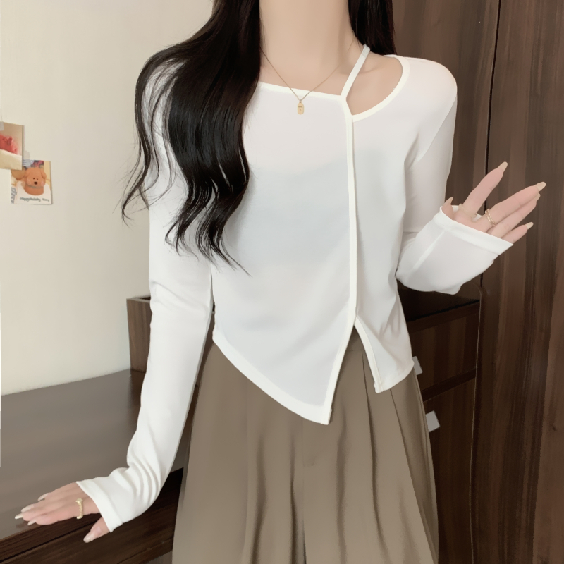 Women's T-Shirt Warm Y2K Crop Top Women Long Sleeve Winter T-shirt Woman Korean Fashion Vintage Tee Shirt Femme Sexy Gothic Streetwear Clothes 23