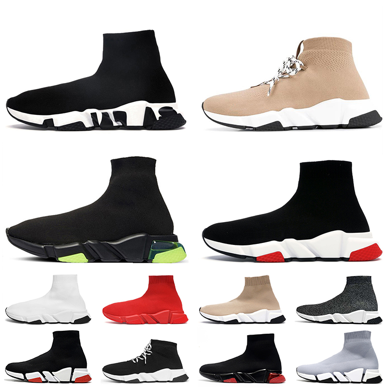 Fashion Designer Sports Sock Shoes Women Mens Knit Socks Trainers Black White Red Lace Up Clear Sole Flat Sneakers Speed Trainer, F13 36-45 grey
Fashion Designer Sports Sock Shoes Women Mens Knit Socks Trainers Black White Red Lace Up Clear Sole Flat Sneakers Speed Trainer, F13 36-45 grey
