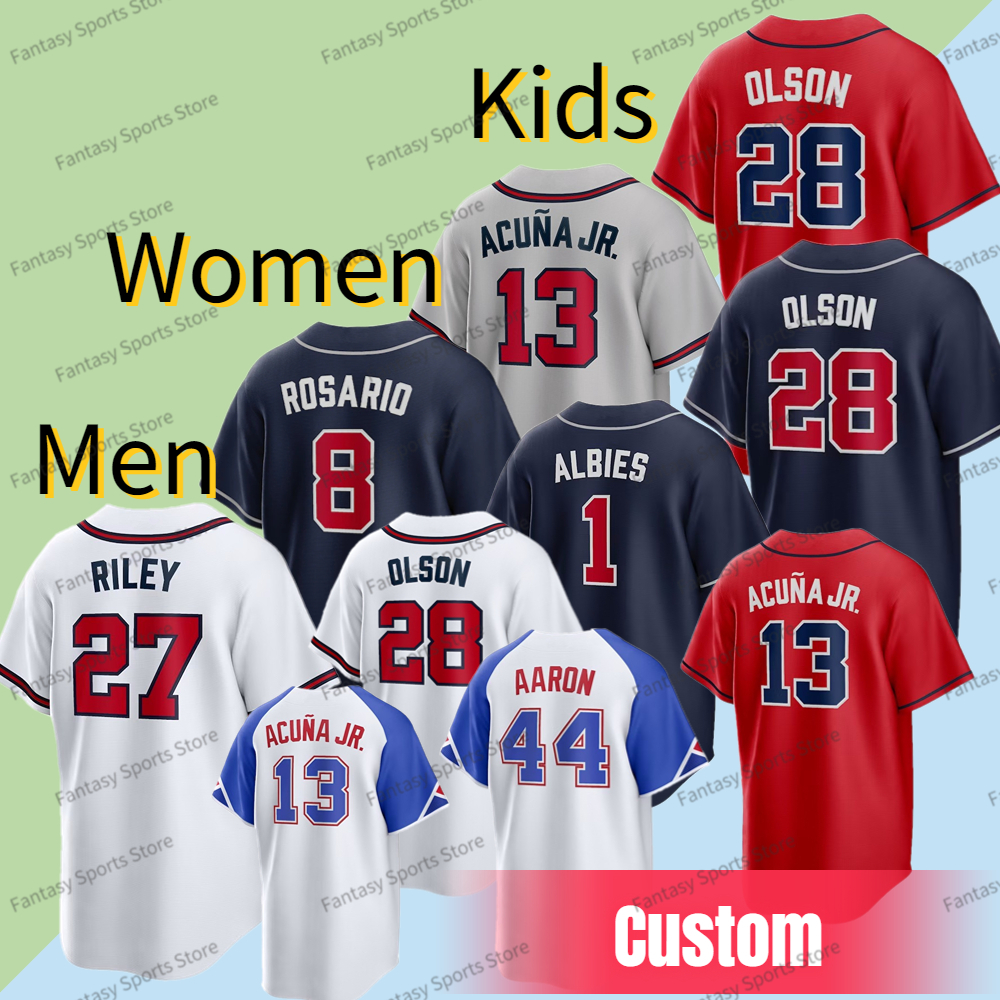 Custom Ronald Acuna Jr. Jersey Austin Riley Deion Sanders Harris II Spencer Strider Matt Olson Ozzie Albies Jones Eddie Rosario Fried Baseball Jerseys Men Women Kids, Men red jersey+champions
Custom Ronald Acuna Jr. Jersey Austin Riley Deion Sanders Harris II Spencer Strider Matt Olson Ozzie Albies Jones Eddie Rosario Fried Baseball Jerseys Men Women Kids, Men red jersey+champions