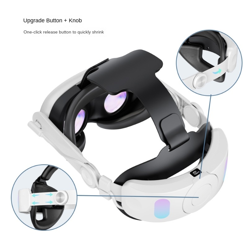 Meta Quest3 Head Wear ABS Elite Oculus Quest 3 Charging Headband VR Accessories