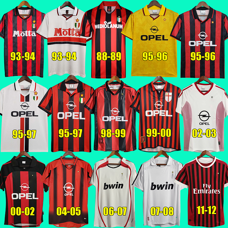 Retro shirts 96 97 99 Gullit soccer jerseys 88 89 02 03 04 05 06 Vintage AC MILANs Maldini Van Basten football KAKA Inzaghi aC 06 07 09 10 Rivaldo SHEVCHENKO Baresi Seedorf, 1995-1996 home
Retro shirts 96 97 99 Gullit soccer jerseys 88 89 02 03 04 05 06 Vintage AC MILANs Maldini Van Basten football KAKA Inzaghi aC 06 07 09 10 Rivaldo SHEVCHENKO Baresi Seedorf, 1995-1996 home