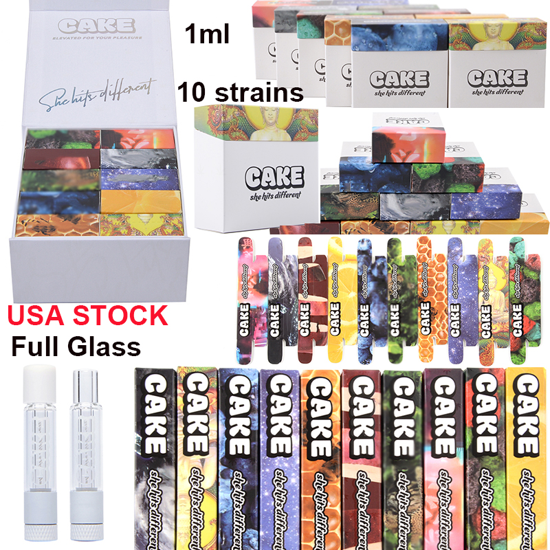 USA Warehouse Atomizers Cake Full Glass Empty Vape Cartridges Packaging 1ml Ceramic Coil Carts Thick Oil Bottom Filling Press Fit 510 Thread Vaporizer 10 stains
USA Warehouse Atomizers Cake Full Glass Empty Vape Cartridges Packaging 1ml Ceramic Coil Carts Thick Oil Bottom Filling Press Fit 510 Thread Vaporizer 10 stains