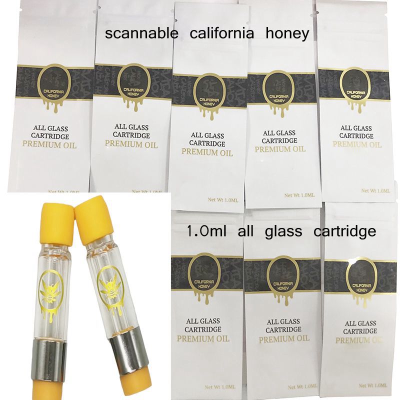 Full Glass Cartridge California Honey 1.0ml Empty Disposable Vape pen Scannable Mylar Bag Vaping Packaging Screw in Bottom All Glasss Atomizer
Full Glass Cartridge California Honey 1.0ml Empty Disposable Vape pen Scannable Mylar Bag Vaping Packaging Screw in Bottom All Glasss Atomizer