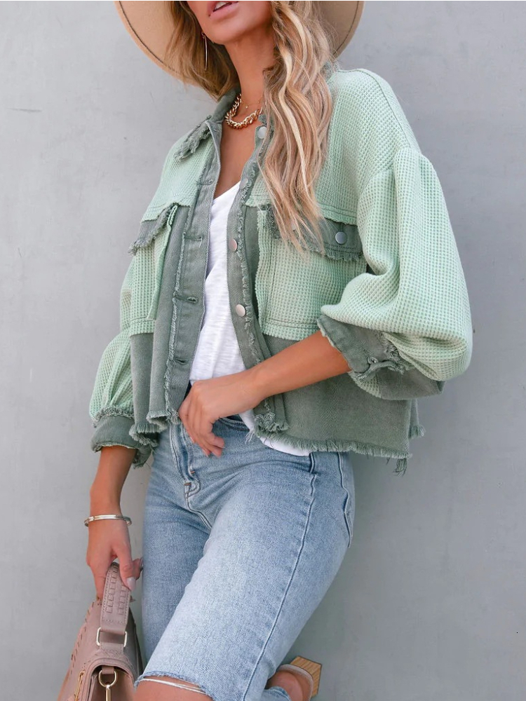 Women's Jackets Women Coat Jackets Autumn Fashion Long Sleeve Casual Vintage Green Top Korean Cardigan Oversize Loose Jacket Female Clothes 23042