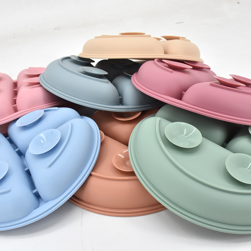 Cups Dishes Utensils Food Grade Silicone Dinnerware Set for Baby Feeding Dishes Sucker Plate Bowl Children Waterproof Bib Non-slip Tableware Set 23042