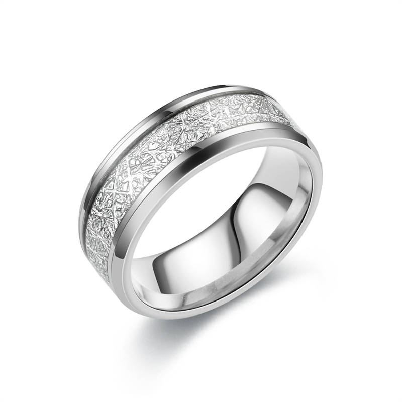 Men'S Fashion Rime Titanium Steel Ring Rime Grain Hot Style Personality Trend Ring Female Senior Design Feeling Man Ring Rings Unique 3pcs/Lot