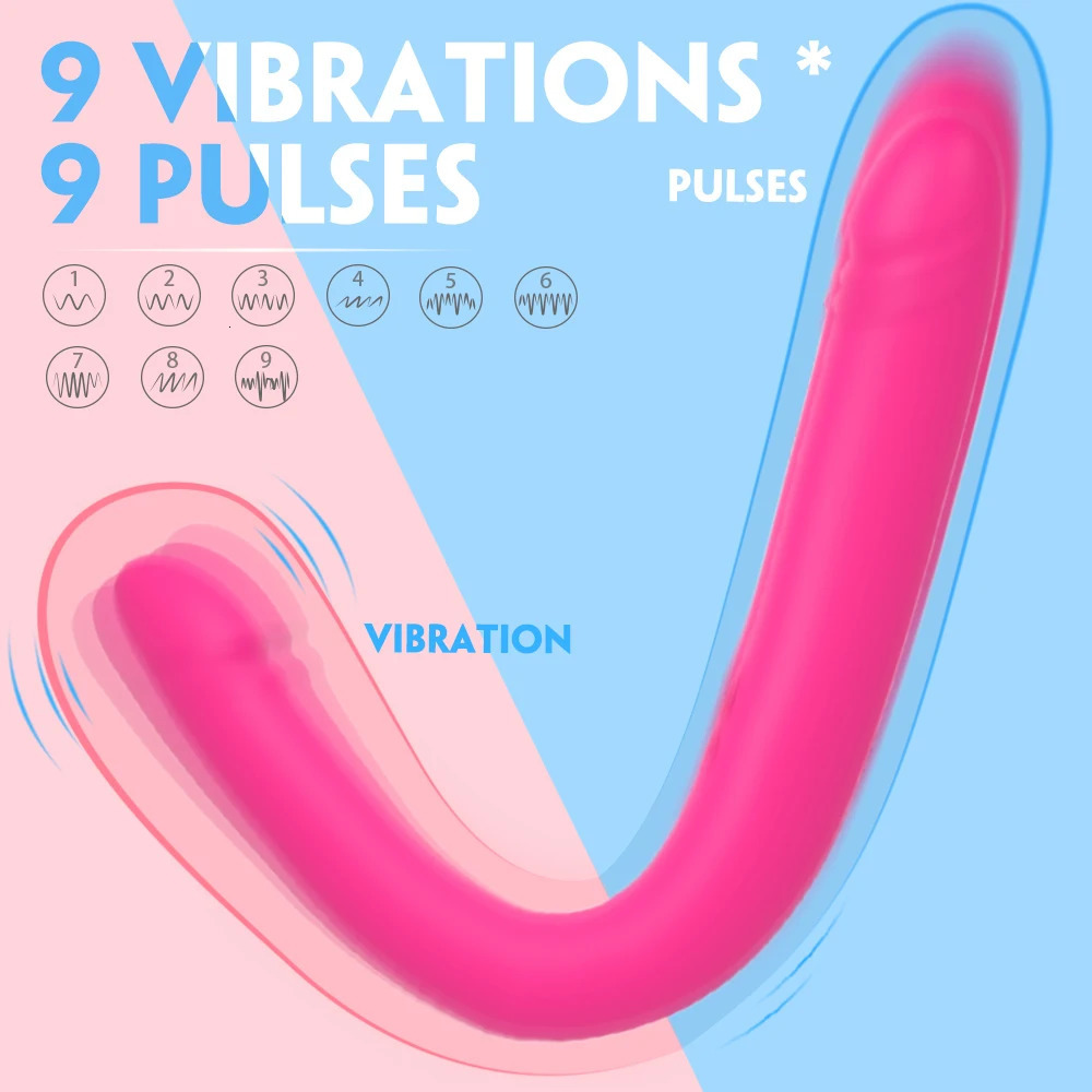 Vibrators Powerful Vibrators Strapless Strap-on Dildo - Realistic Silicone Dildo For Anal Vagina Stimulation Double Dong Adult Sex Toys 231116