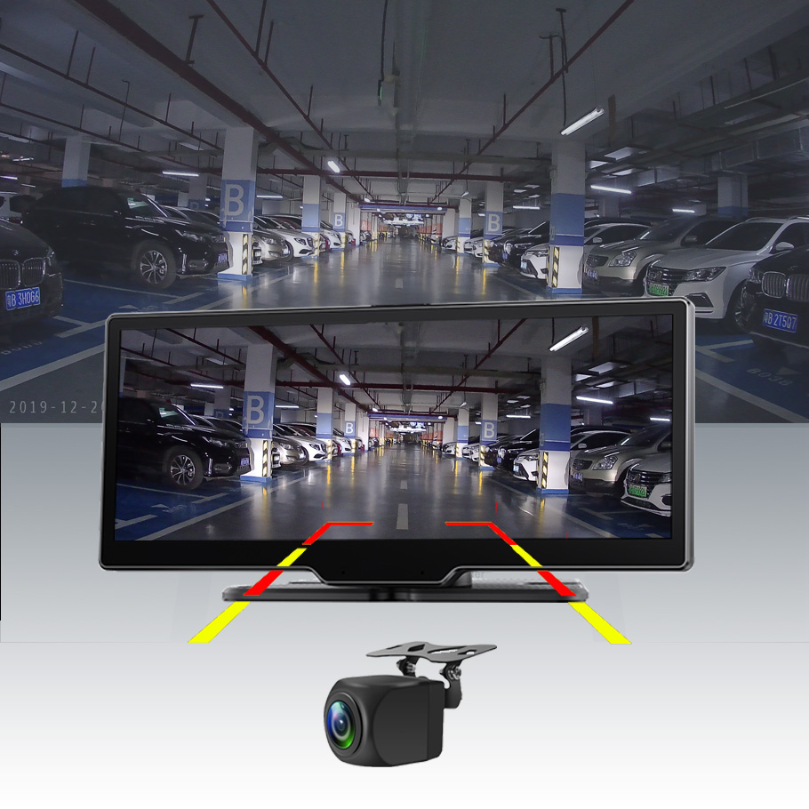 Car DVR 4K WiFi GPS 10.26 Inch Video Recorder Car Mirror Rearview Camera Carplay&Android Auto Wireless AUX Wired Navi Bluetooth DVRs