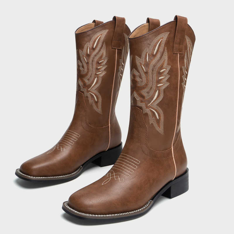 Bonjomarisa Ladies Punch Shoe Cowgirls Chunky Heel Embroidery Mid Calf Boots For Women Fashion High Quality Casual Ladie Shoes J220805, Black
Bonjomarisa Ladies Punch Shoe Cowgirls Chunky Heel Embroidery Mid Calf Boots For Women Fashion High Quality Casual Ladie Shoes J220805, Black