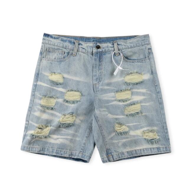 Hip Hop Jeans Shorts Men Women 1 Ripped Jeans Casual Short Pants