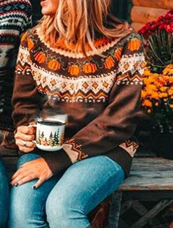 Women's Sweaters Pumpkin Knitted Pullovers Women Christmas Jumper Halloween Soft Warm Sweater Loose Knitwear Autumn Winter Top 231127