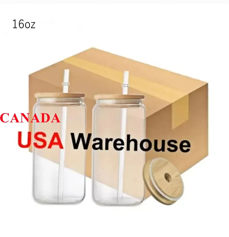 USA/Canada Warehouse 16oz DIY Sublimation Glass Beer Mugs Blanks Water Bottles Beer Can Iced Coffee Tumblers Drinking Mason Jars With Bamboo Lids And Reusable Straw, Multi-color
USA/Canada Warehouse 16oz DIY Sublimation Glass Beer Mugs Blanks Water Bottles Beer Can Iced Coffee Tumblers Drinking Mason Jars With Bamboo Lids And Reusable Straw, Multi-color