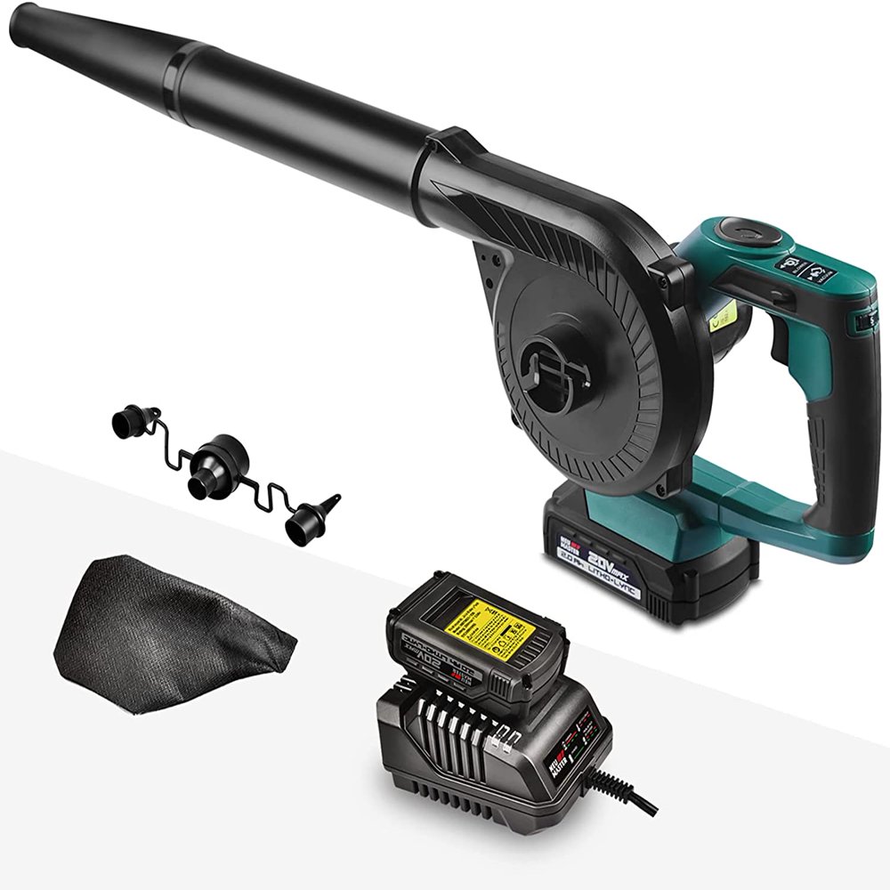 Cordless Leaf Blower, 2-in-1 Portable leaf Blower Vacuum with 20V 2 0Ah Lithium Battery Charger, Electric Leaf Sweeper with 7 Variable S
Cordless Leaf Blower, 2-in-1 Portable leaf Blower Vacuum with 20V 2 0Ah Lithium Battery Charger, Electric Leaf Sweeper with 7 Variable S