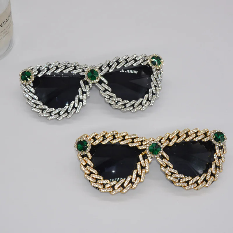 Sunglasses Frames Baroque Oval Women Crystals Sexy Girls Sun Glasses Shades for Party Halloween Xmas De Sol 231127